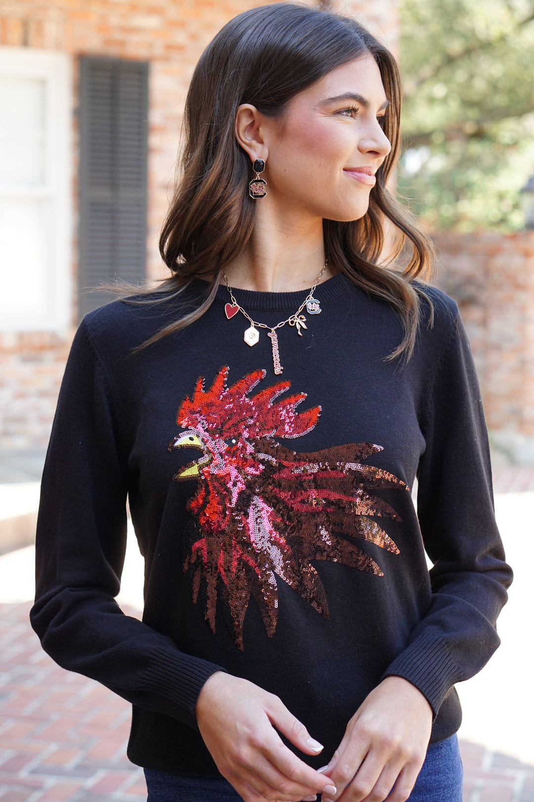 South Carolina Gamecocks Paper Clip Charm Necklace