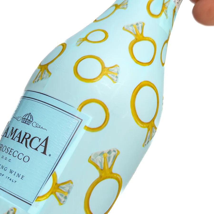Blue Engagement Ring Bottle Wrap (La Marca)