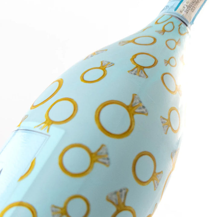 Blue Engagement Ring Bottle Wrap (La Marca)