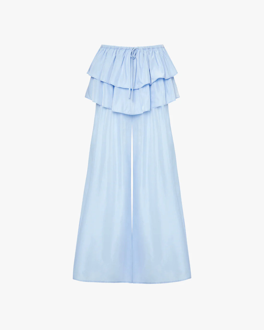 Ruffle Waist Flare Pant