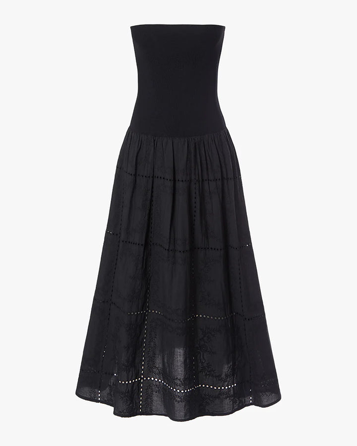 Patchwork Eyelet Midi
