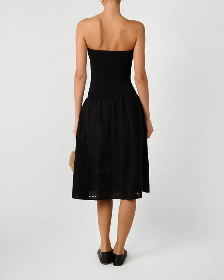 Patchwork Eyelet Midi