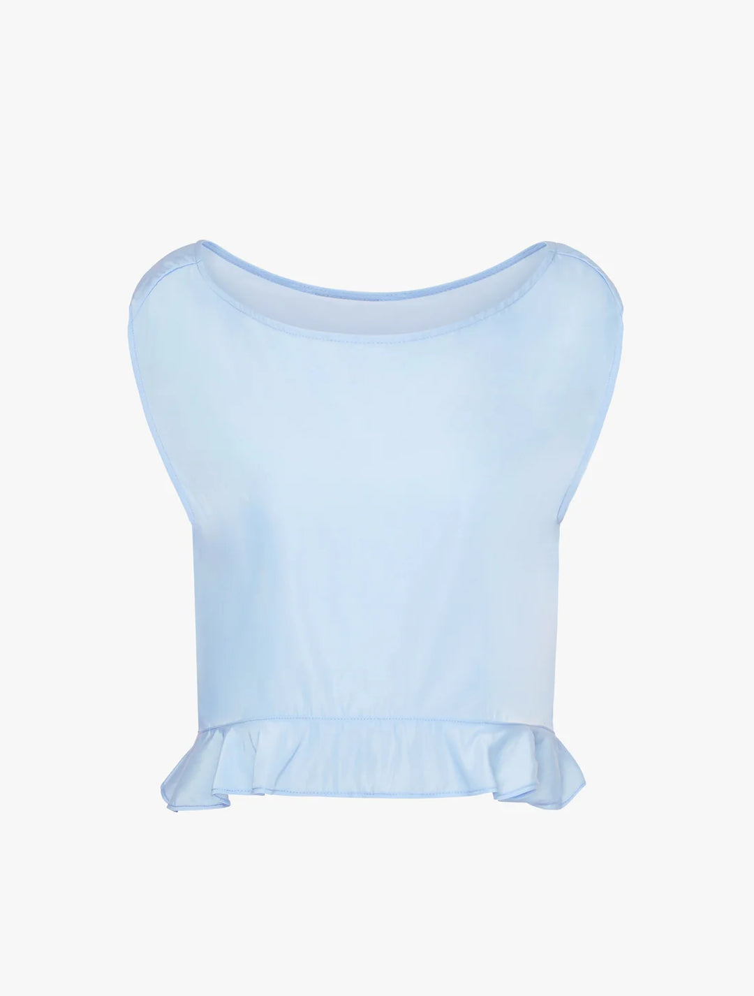 Boat Neck Ruffle Top