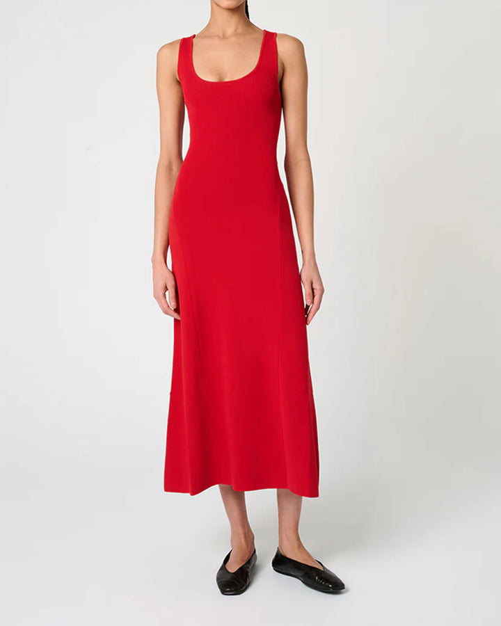 Scoop Neck Midi Dress
