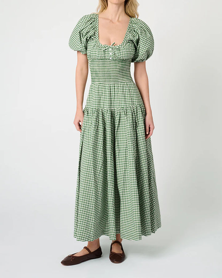 Smocked Waist Midi Dress