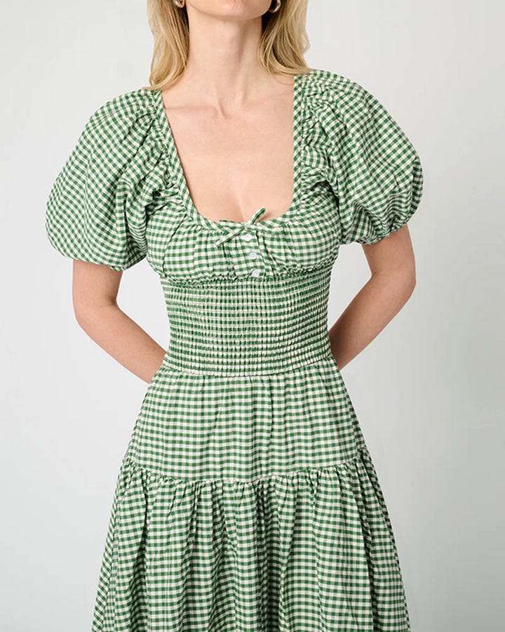 Smocked Waist Midi Dress