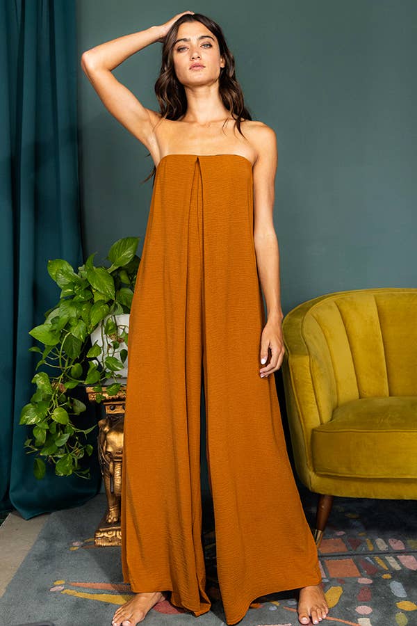R5307 Strapless Flowy Jumpsuit