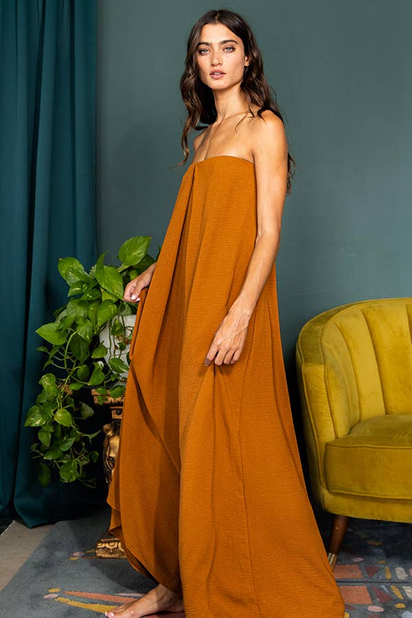 R5307 Strapless Flowy Jumpsuit