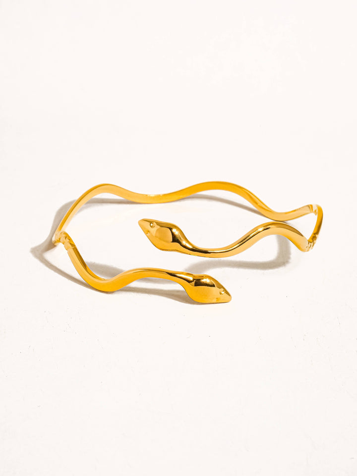 Zofia 18K Gold Non-Tarnish Wavy Serpent Bracelet